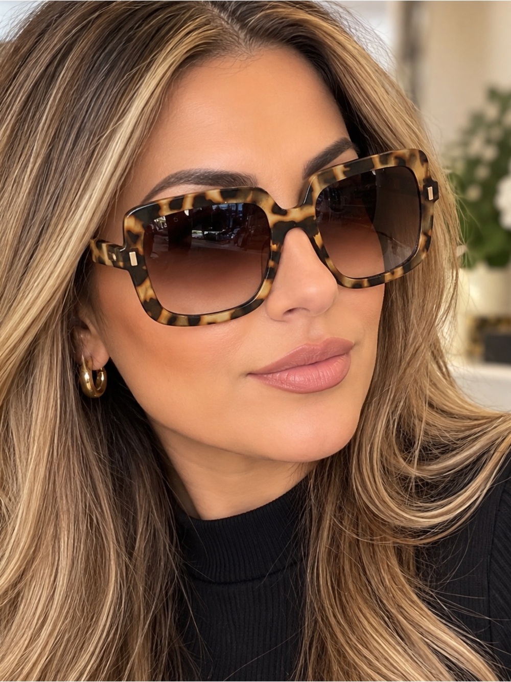 Diff Sandy Tortoiseshell Square Sunglasses -